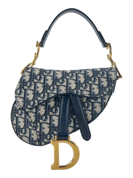 Sac bandoulière CD Saddle Mini Oblique bleu